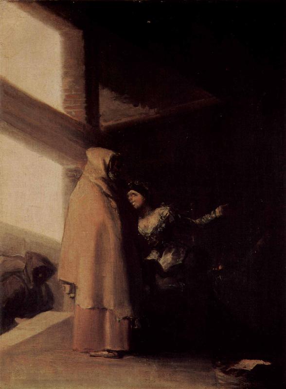 Francisco de Goya Besuch des Monchs Sweden oil painting art